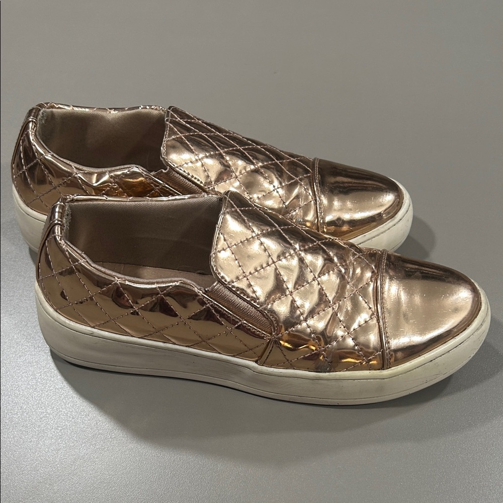 Glaze Metallic Quilted Slip-On Sneakers